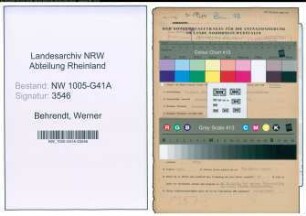 Entnazifizierung Werner Behrendt , geb. 16.04.1914 (Polizeibeamter)