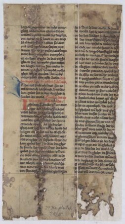 Mittelniederdeutsches Fragment (Plenar?)