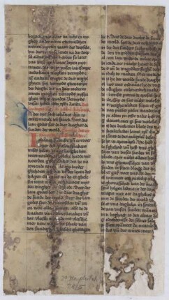 Mittelniederdeutsches Fragment (Plenar?)