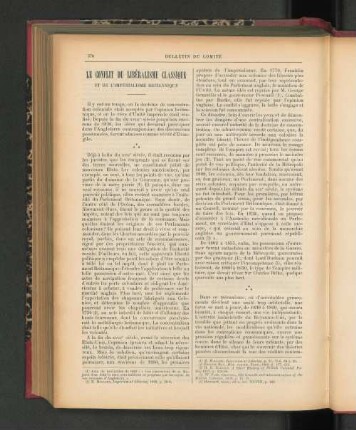Le Conflit du Libéralisme Classique.