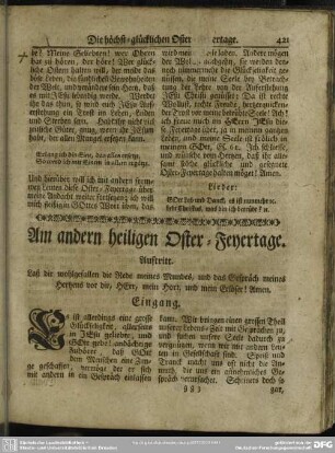 Am andern heiligen Oster-Feyertage