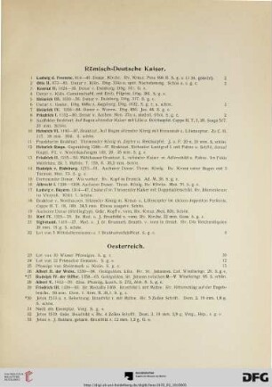 Römisch-Deutsche Kaiser (Nr. 1-22)