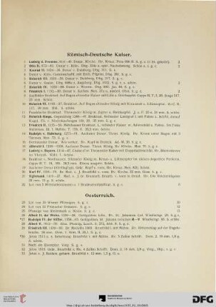 Römisch-Deutsche Kaiser (Nr. 1-22)