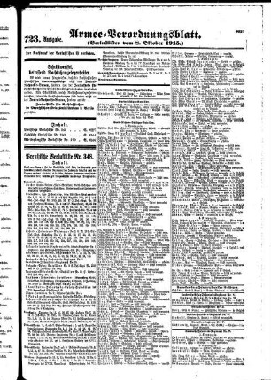 723. Ausgabe. Freitag, 8. Oktober 1915