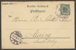 Brief an B. Schott's Söhne : 07.12.1898