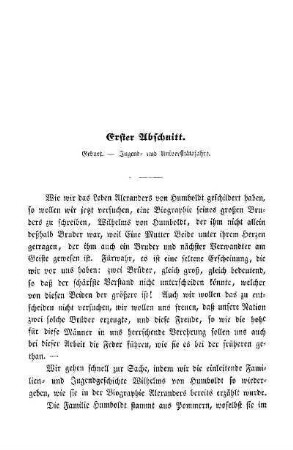 Erster Abschnitt. Geburt- Jugend- und Universitätsjahre
