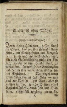 Nichts ist ohne Mühe!