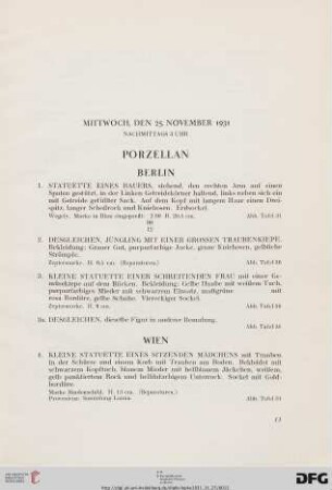 Porzellan (Nr. 1-60)