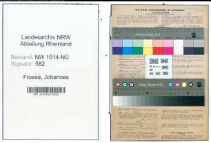 Entnazifizierung Johannes Froese , geb. 27.05.1900 (Arbeiter)
