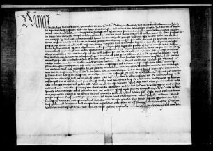 Vogt und Richter zu Calw entscheiden zwischen den Kaplan von St. Jörgen in Calw und seinem Hofmann Claus Crütlin zu Hengstett wegen der strittigen Landgarbe von einem Acker.