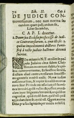 Liber Secundus. De Judice Controversiarum, nec non norma secundum quam judicandum sit.