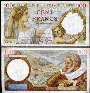 Frankreich, 100 Francs