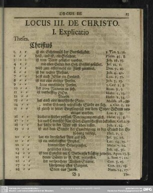 Locus III. De Christo