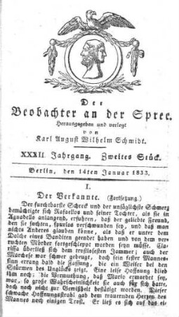 2. Stueck, 14. Januar 1833