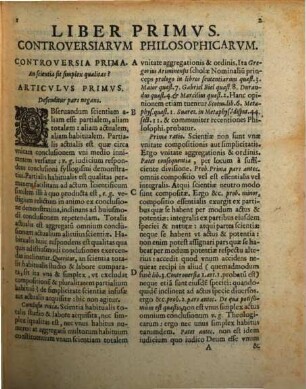 Fulgentii Schautheet Controversiae philosophicae inter scholasticorum principes D. Thomam, Ioanem Scotum, et Gregorium Ariminensem