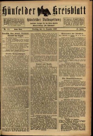 Erste Ausgabe vom Dienstag, den 18. Dezember 1923.