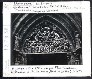 Nürnberg: St. Sebald, Westportal am südl. Seitenschiff, Jüngstes Gericht