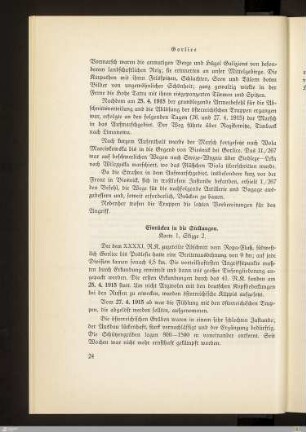 Einrücken in die Stellungen