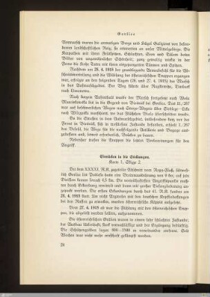 Einrücken in die Stellungen