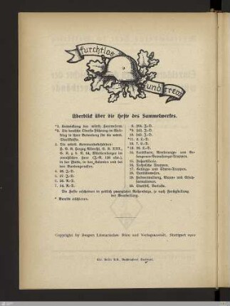 Überblick über die Hefte des Sammelwerkes
