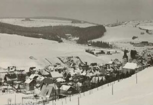 Geising. Ortsansicht von Osten gegen Altenberg