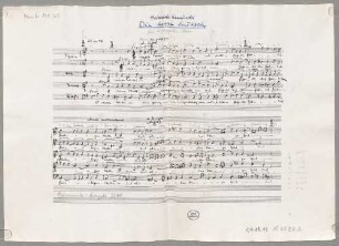 Die Messe deutsch, Coro - BSB Mus.N. 139,43 : [caption title, added with ink:] Heinrich Kaminski // Die Messe deutsch [with pencil:] für a cappella=Chor