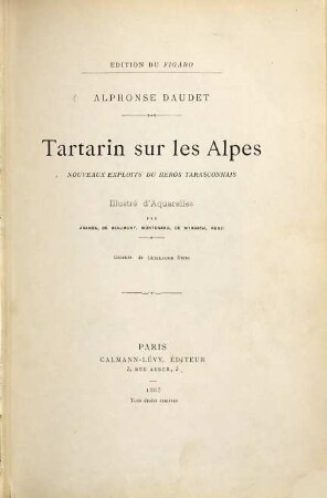 Tartarin sur les Alpes : nouveaux exploits du héros Tarasconnais