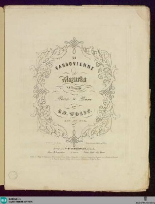 La varsovienne : Mazurka nationale pour le piano; op. 102. No. 2