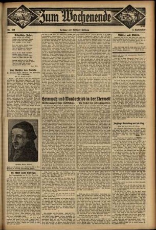 Zweite Ausgabe vom Sonntag, den 03. September 1933.