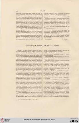 Chronique française et étrangère
