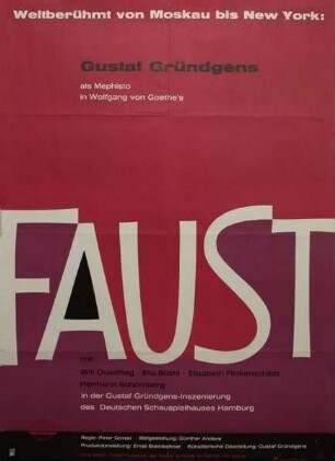 Johann Wolfgang Goethe: Faust, Deutsches Schauspielhaus Hamburg
