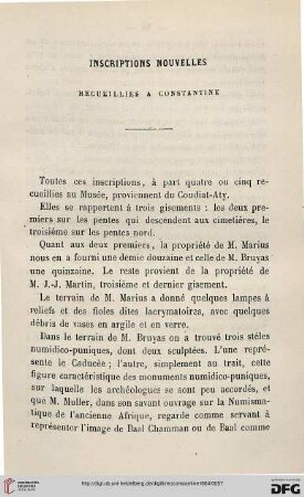 Inscriptions nouvelles : recueillies à Constantine