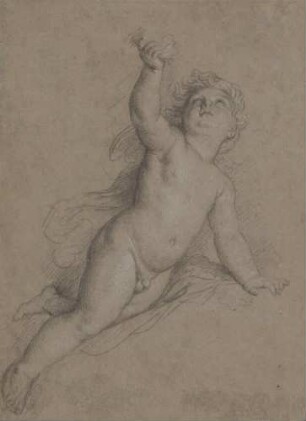 Aufgestützer Putto von vorn (Studie zu einem Fresko)