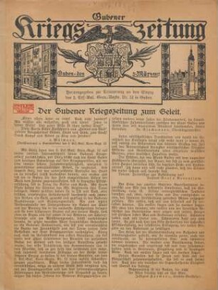 1917: Gubener Kriegszeitung