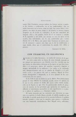 Con Unamuno, en Salamanca