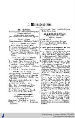 Behörden, Lehranstalten.