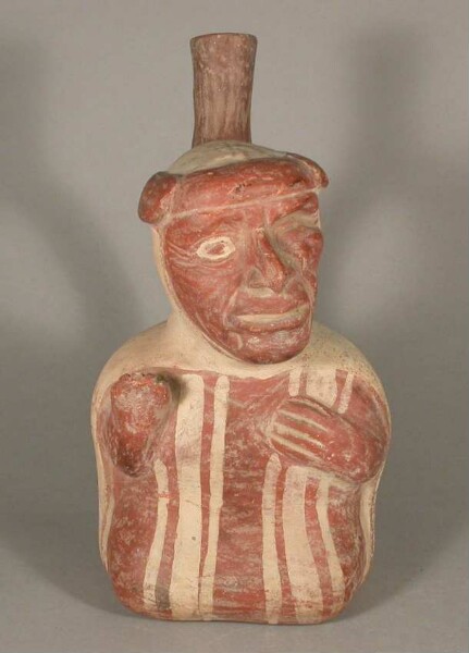 Seated anthropomorphic figure, one-eyed