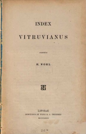 Index Vitruvianus