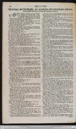 Chronologia, oder Zeit-Register, der vornehmsten und denkwürdigsten Historien, so im Alten und Neuen Testament beschrieben werden