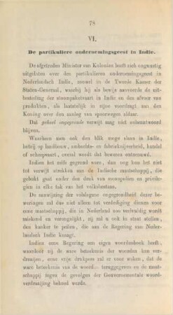 VI. De partikuliere ondernemingsgeest in Indie