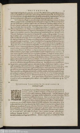 Quorundam Londinensium Archiepiscoparum nomina, & res gestae