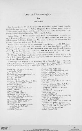 Orts- und Personenregister