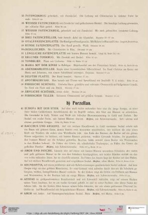 b) Porzellan (Nr. 41 - 74)