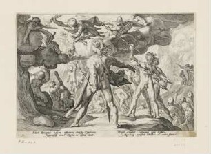 Titanen stürzen den Olymp, Blatt 7 der Folge "Ovids Metamorphosen Buch I"