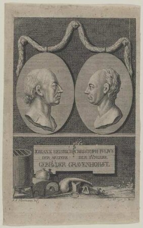 Doppelbildnis des Iohann Heinrich Gravenhorst und des Christoph Ivlivs Gravenhorst