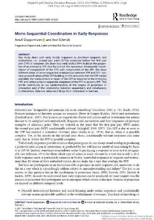 Micro-sequential coordination in early responses