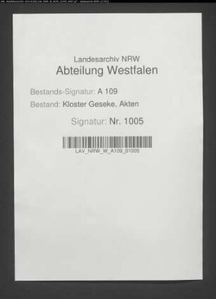 Resignation von Präbenden.