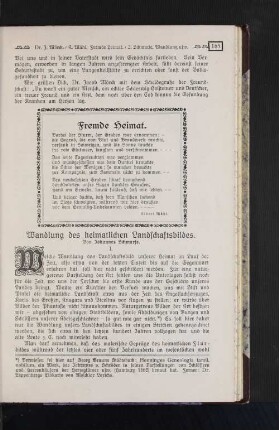 Gedicht: Fremde Heimat.