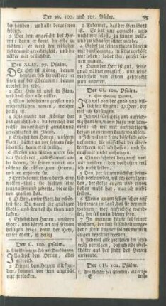 Der CI. 101. Psalm - Der CL. 150. Psalm