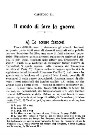 Capitolo III. Il modo di fare la guerra